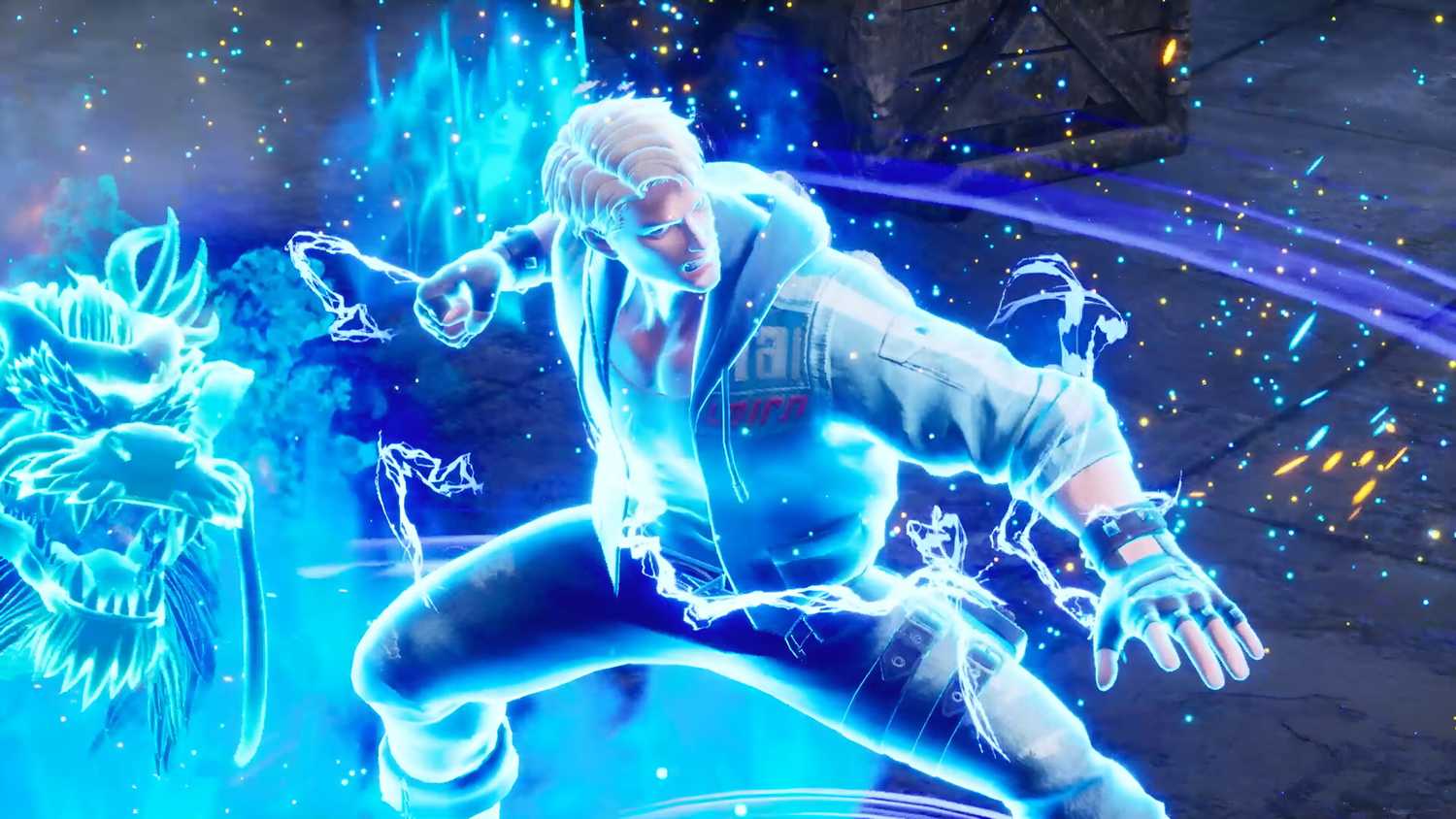 Billy Lee glowing blue in Double Dragon Revive.
