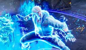Billy Lee glowing blue in Double Dragon Revive.