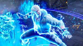 Billy Lee glowing blue in Double Dragon Revive.