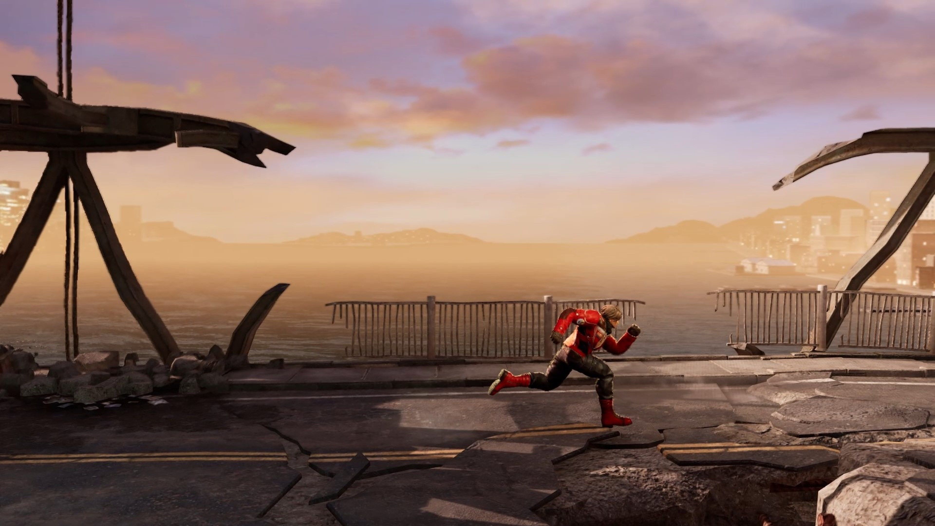 Jimmy Lee running in Double Dragon Revive.