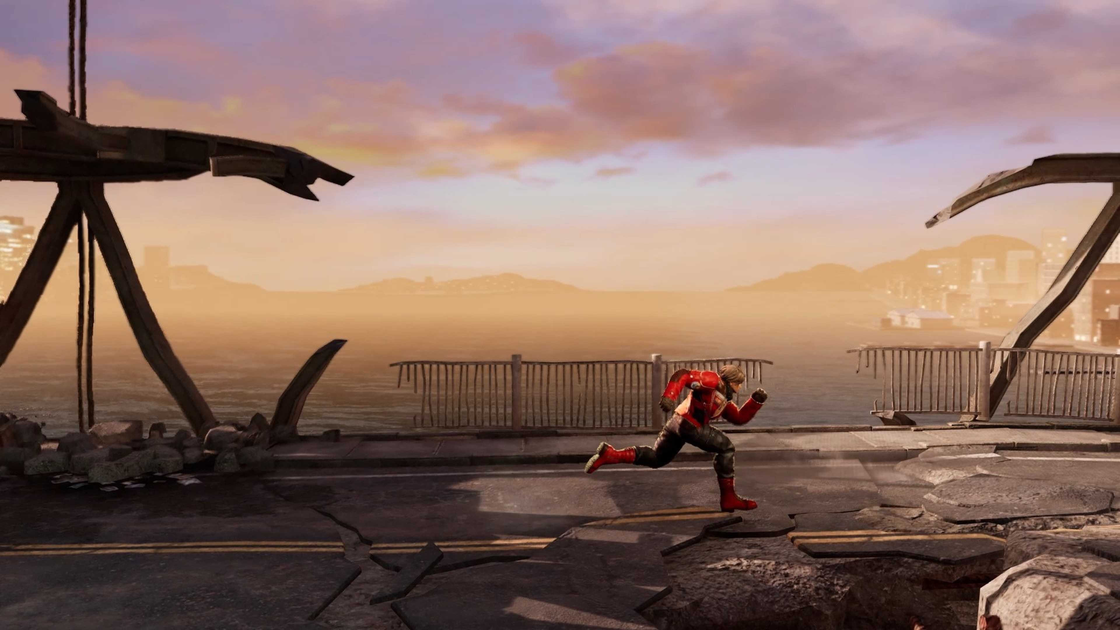 Jimmy Lee running in Double Dragon Revive.