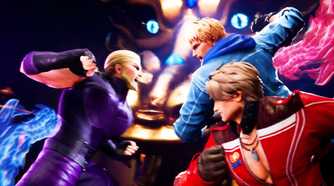 The Lee brothers fighting Raymond in Double Dragon Revive.