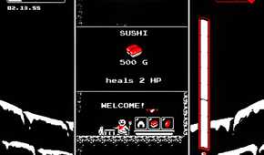 A gameplay screenshot from the game Downwell.