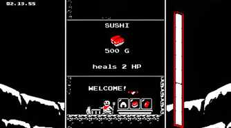 A gameplay screenshot from the game Downwell.