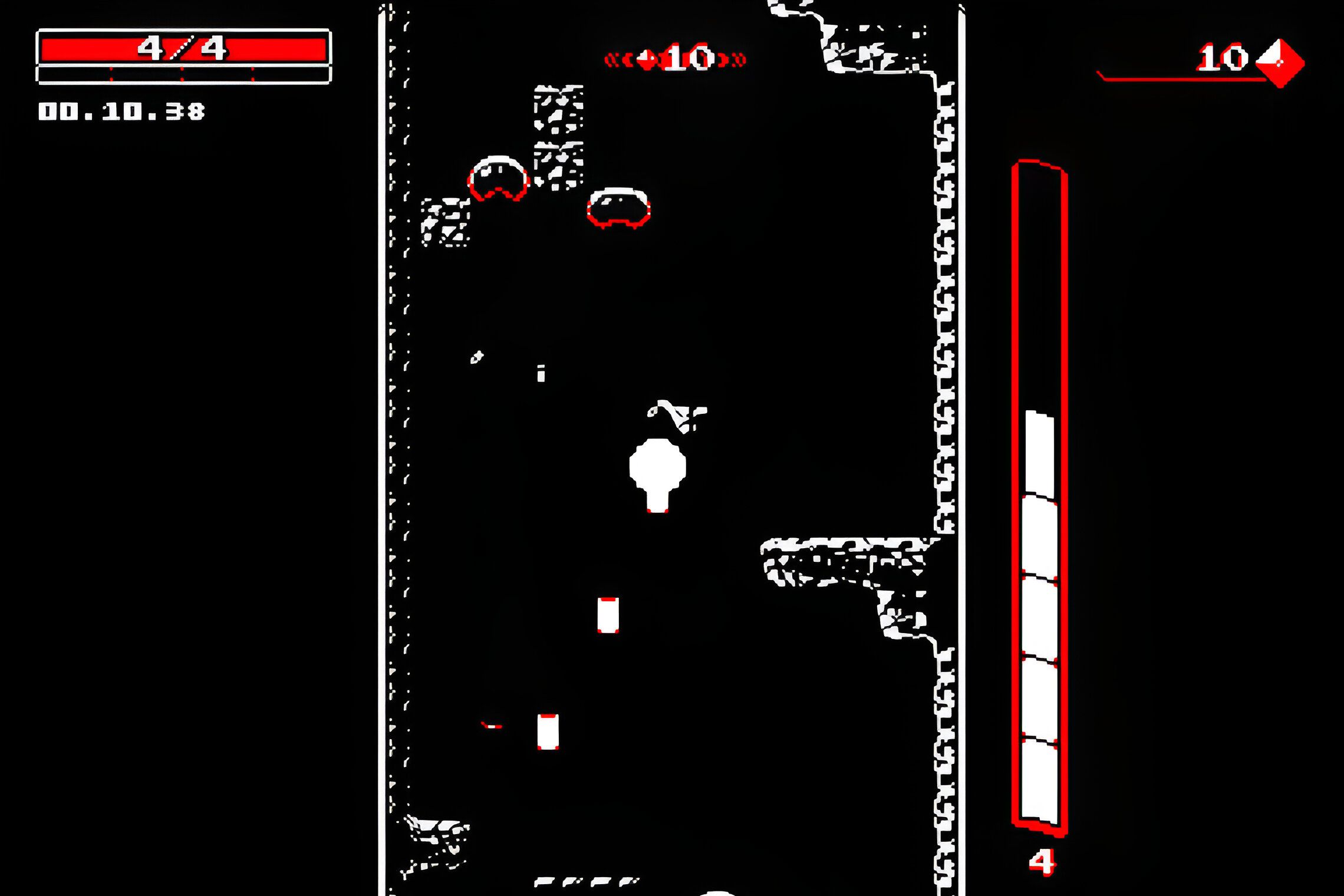 A gameplay screenshot from the game Downwell.