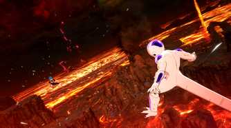 Frieza fighting Vegeta Blue in Dragon Ball: Sparking! Zero.