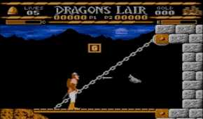 A screenshot of gameplay from Dragon's Lair.