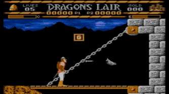 A screenshot of gameplay from Dragon's Lair.