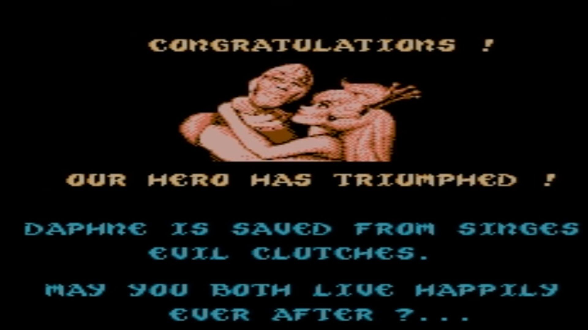 A screenshot of gameplay from Dragon's Lair.