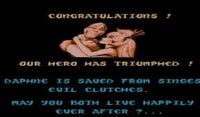 A screenshot of gameplay from Dragon's Lair.