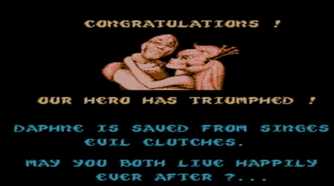 A screenshot of gameplay from Dragon's Lair.
