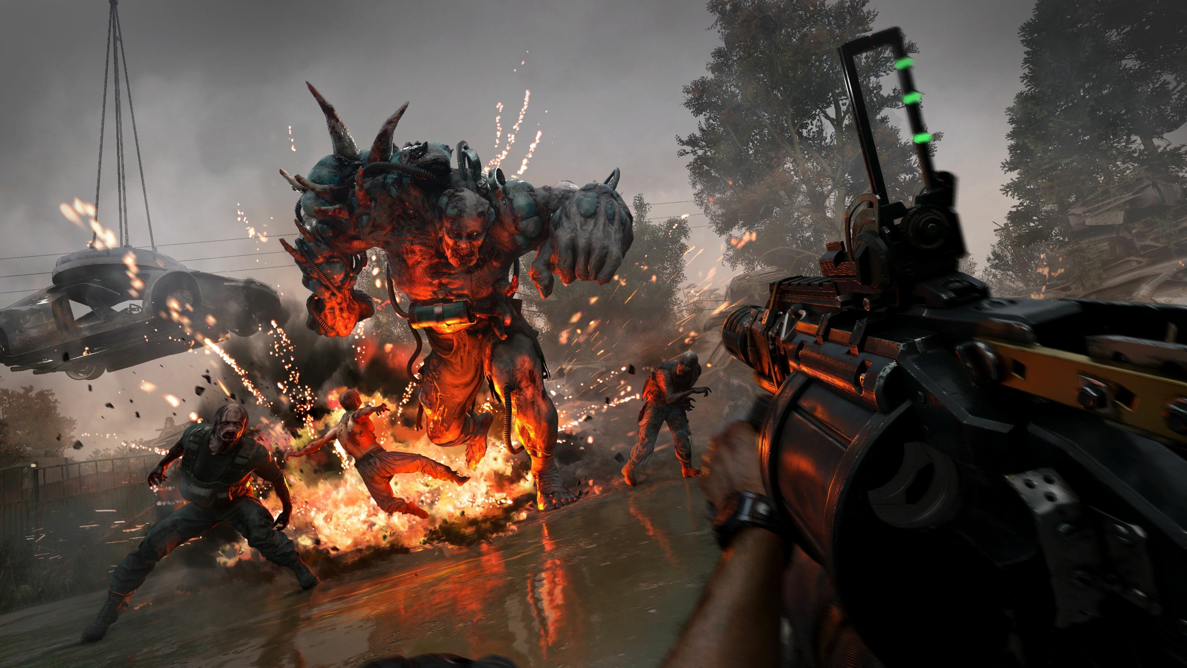 A demolisher charging towards the player.