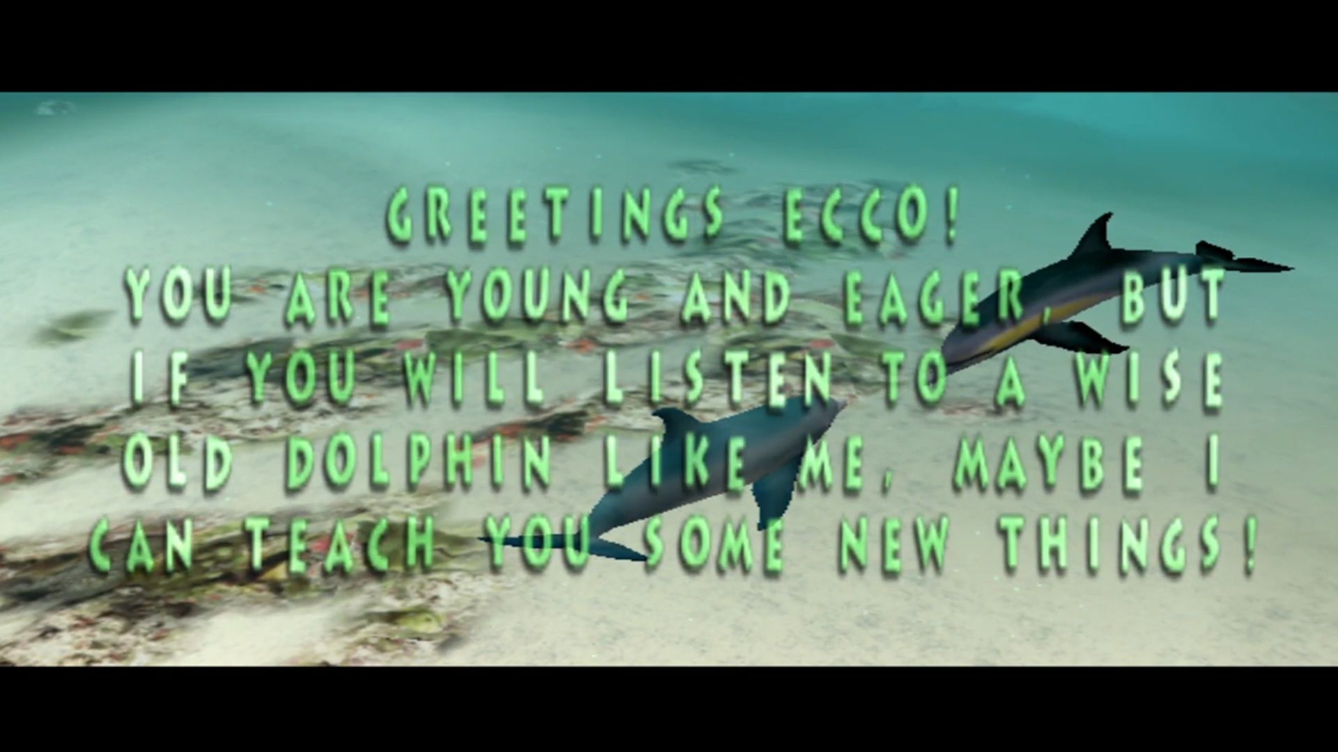 A screenshot of gameplay from Ecco the Dolphin: Defender of the Future.