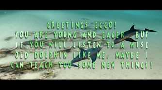 A screenshot of gameplay from Ecco the Dolphin: Defender of the Future.