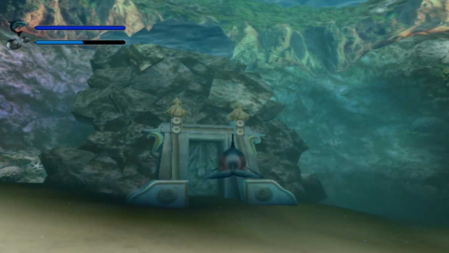 A screenshot of gameplay from Ecco the Dolphin: Defender of the Future.
