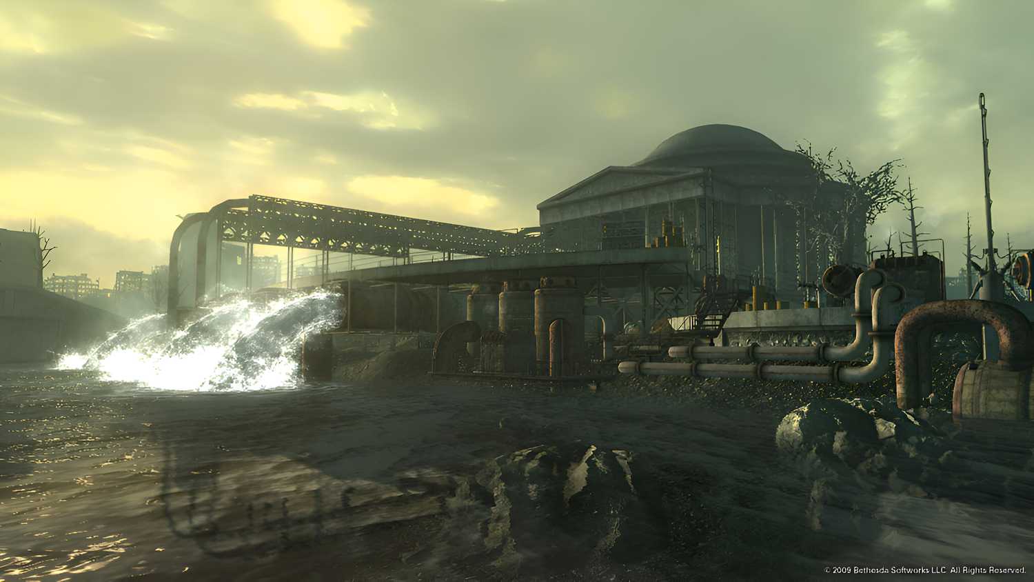 A huge dam in Fallout 3.