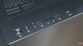 Front IO ports of the Antec P20C PC case
