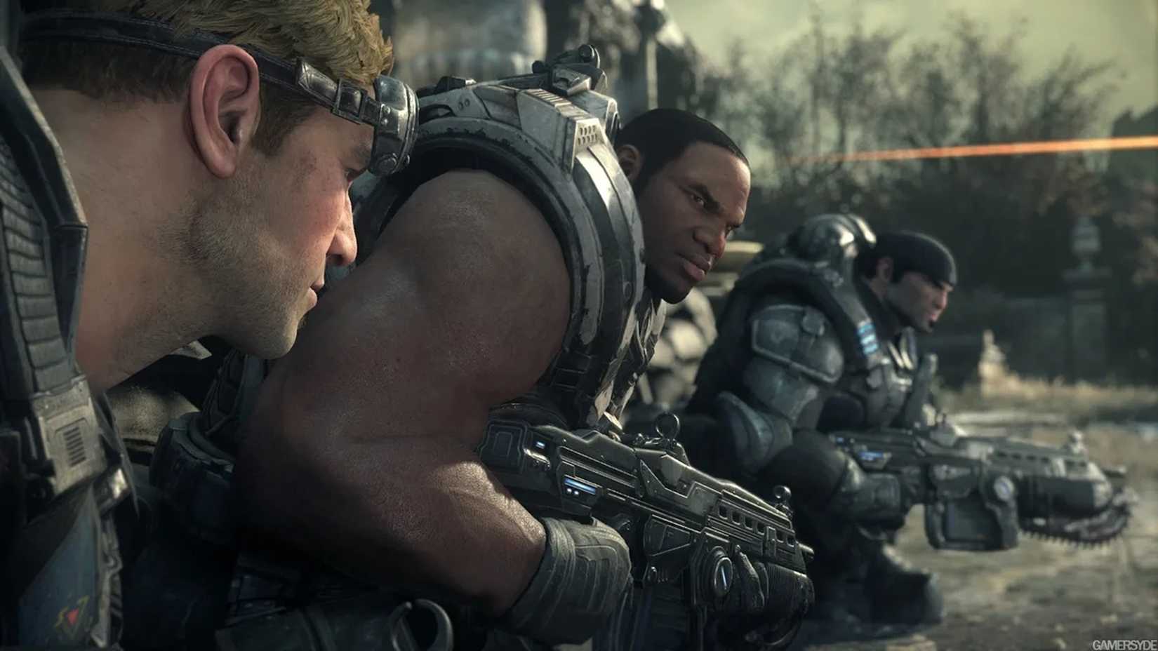 A screenshot of the squad from the original Gears of War