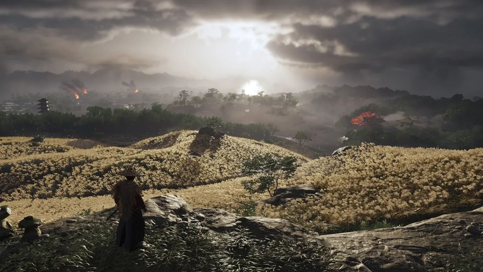 A screenshot of gameplay from Ghost of Tsushima