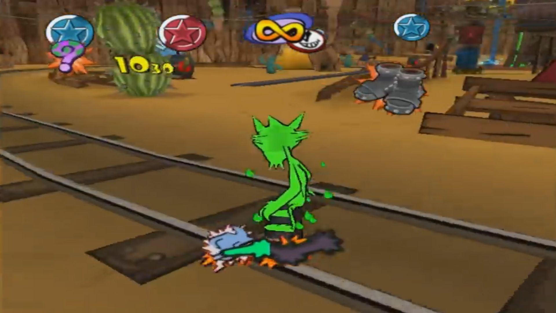 A screenshot of gameplay from Go! Go! Hypergrind