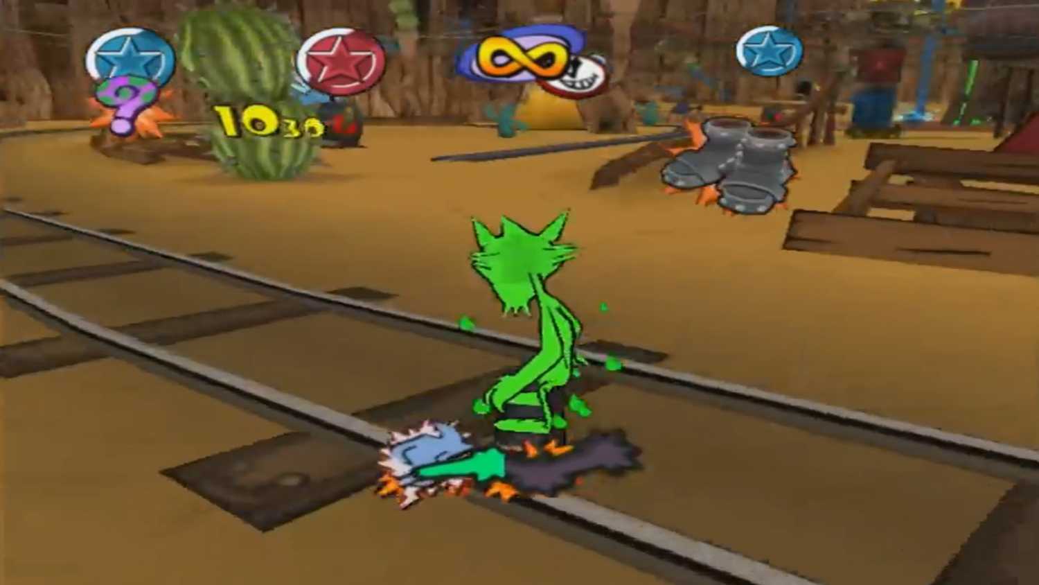 A screenshot of gameplay from Go! Go! Hypergrind
