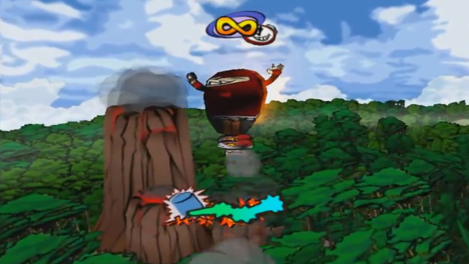 A screenshot of gameplay from Go! Go! Hypergrind