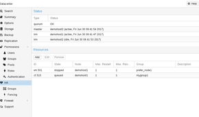 proxmox high availability manager page