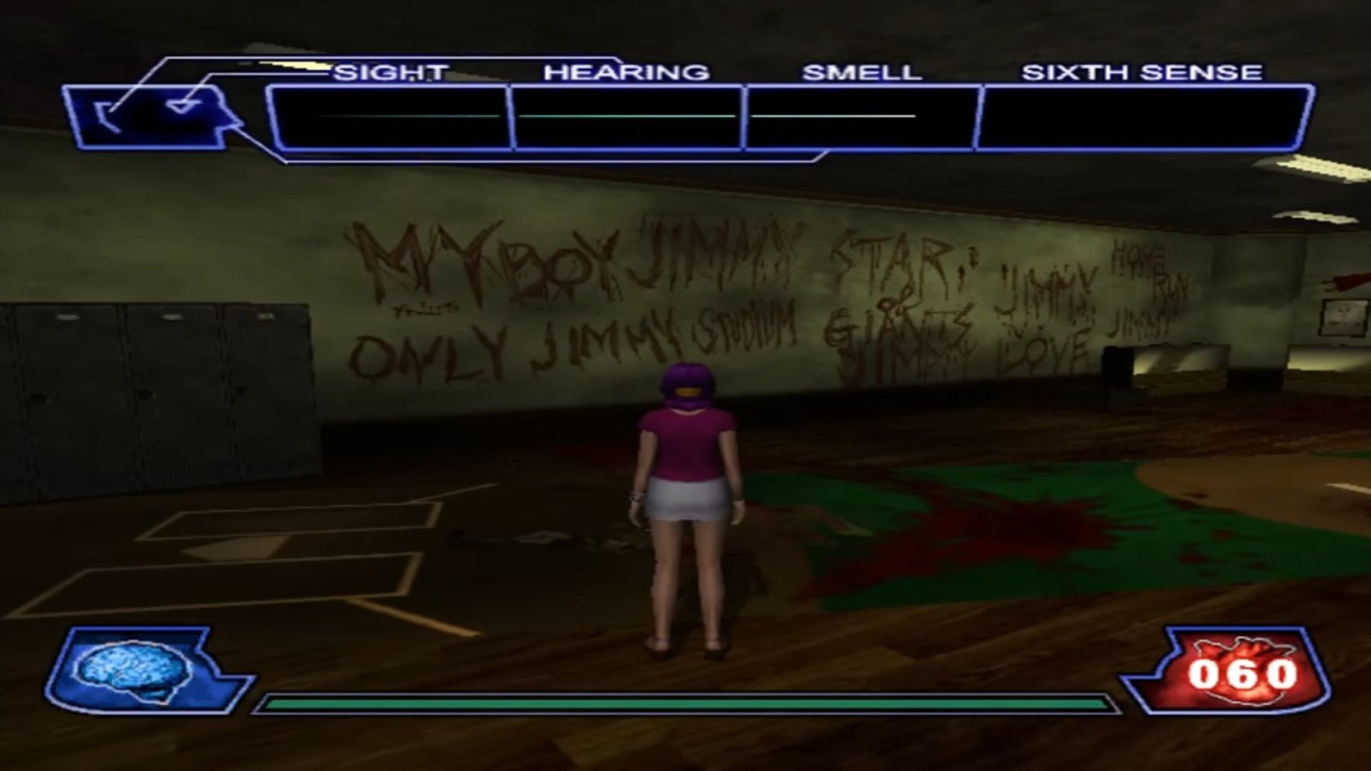 A screenshot of Illbleed on Sega Dreamcast