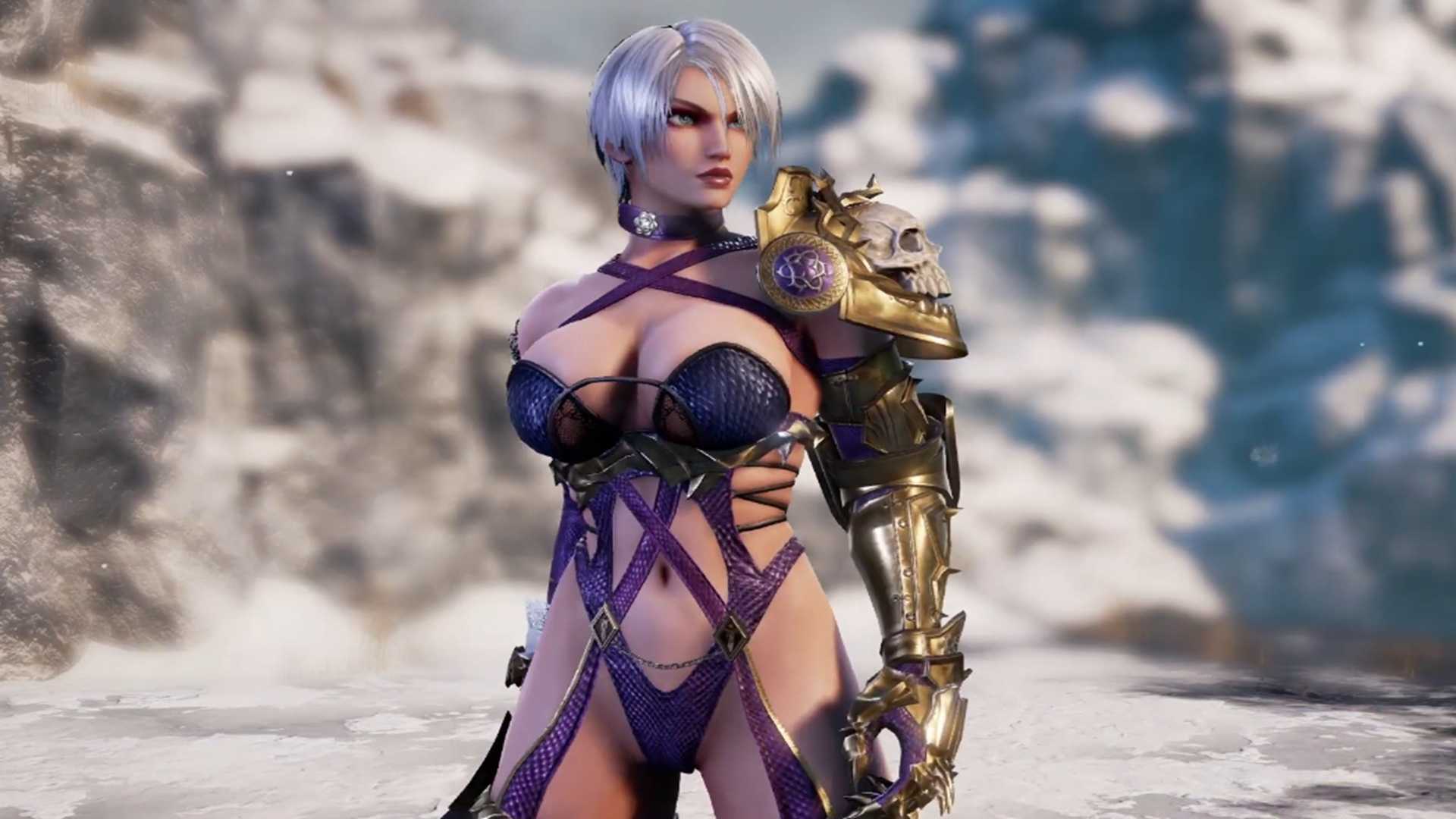 A shot from the reveal trailer for Ivy in Soul Calibur VI