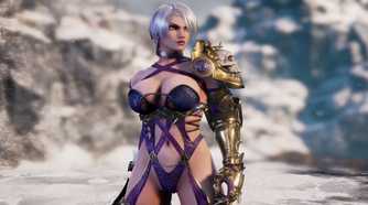 A shot from the reveal trailer for Ivy in Soul Calibur VI