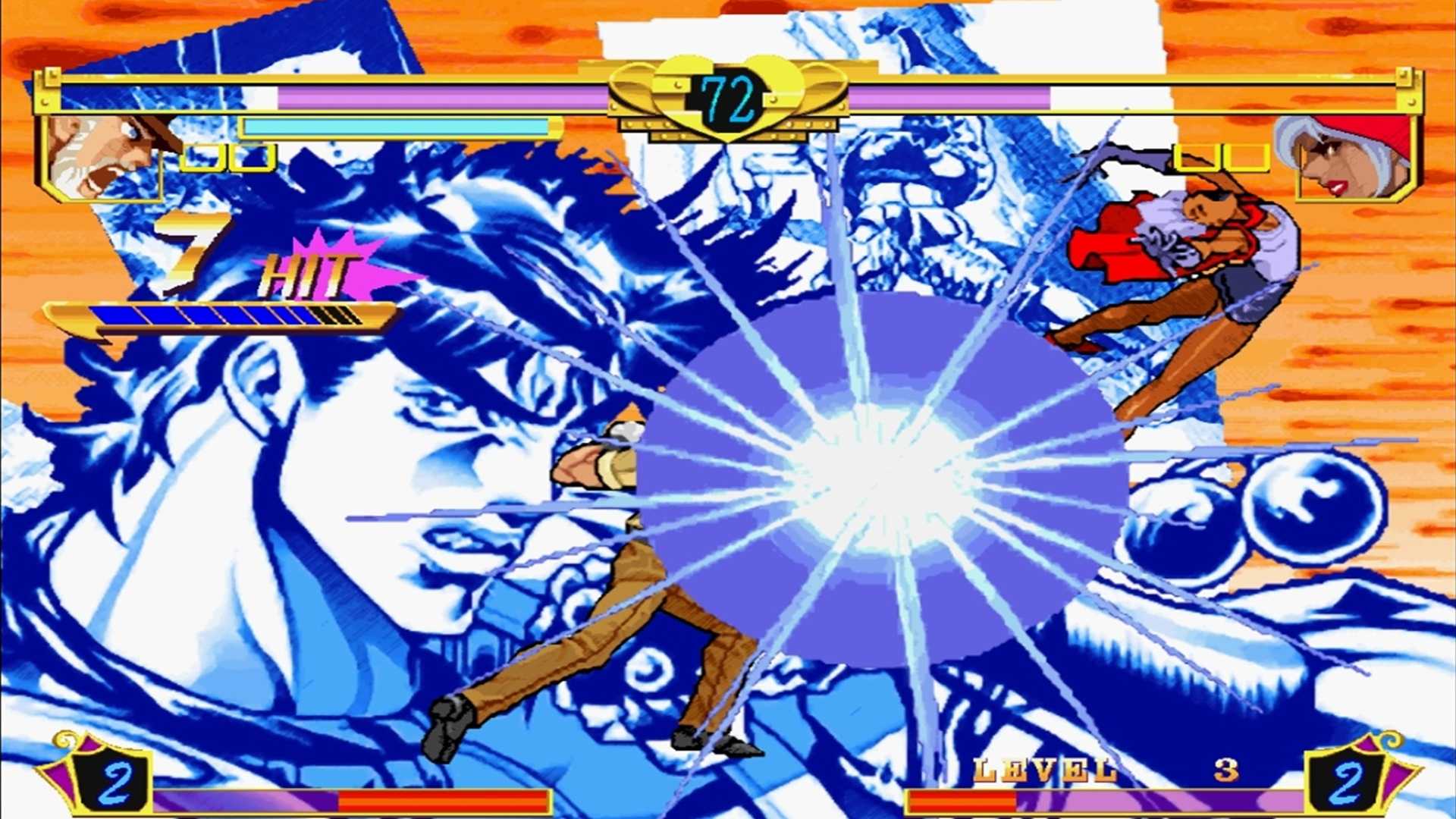 A screenshot from a match of Jojo's Bizarre Adventure