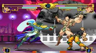 A screenshot from a match of Jojo's Bizarre Adventure