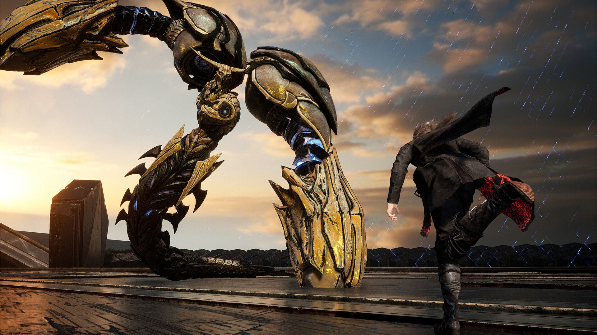 =Image from Lost Soul Aside showing a character running towards an enemy