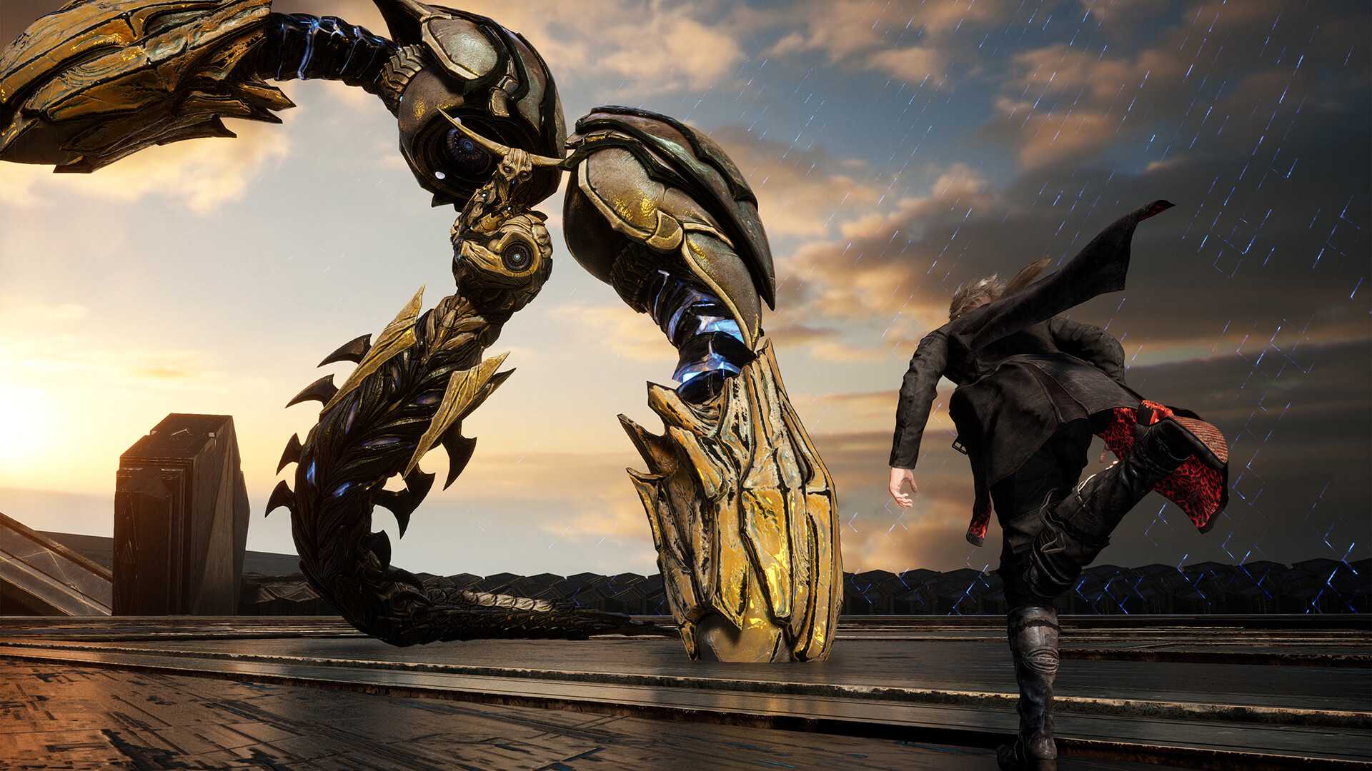 =Image from Lost Soul Aside showing a character running towards an enemy