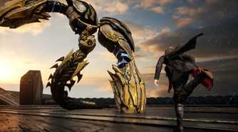 =Image from Lost Soul Aside showing a character running towards an enemy