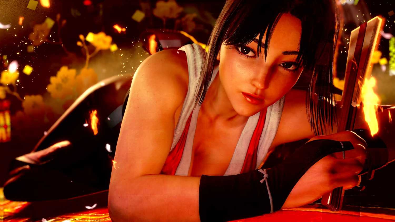 A screenshot of Mai in Street Fighter 6.