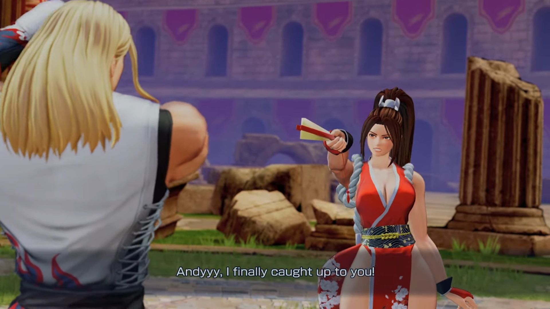 A screenshot of gameplay from The King of Fighters XV