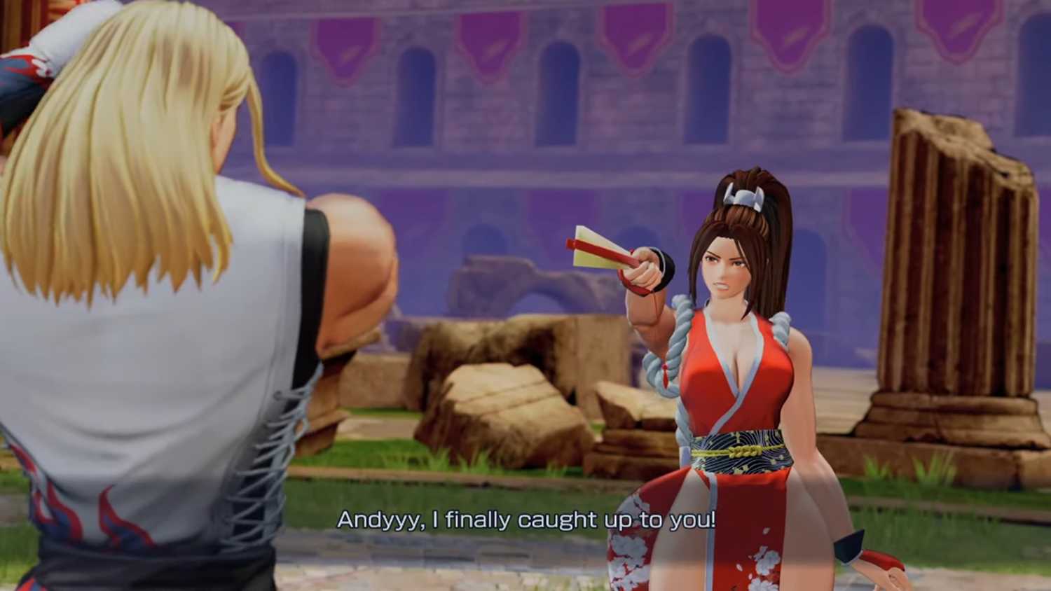 A screenshot of gameplay from The King of Fighters XV