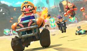 Wario driving in Mario Kart World