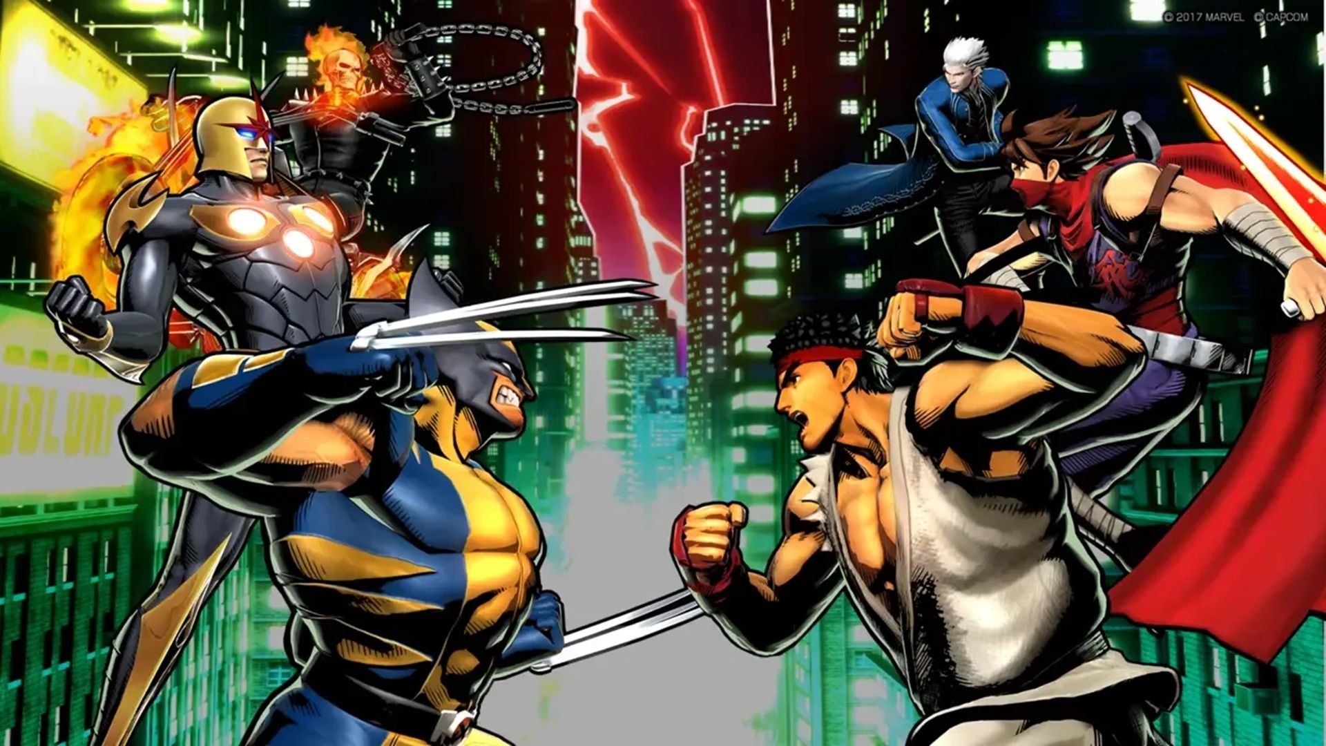 A promo shot from Marvel vs Capcom 3