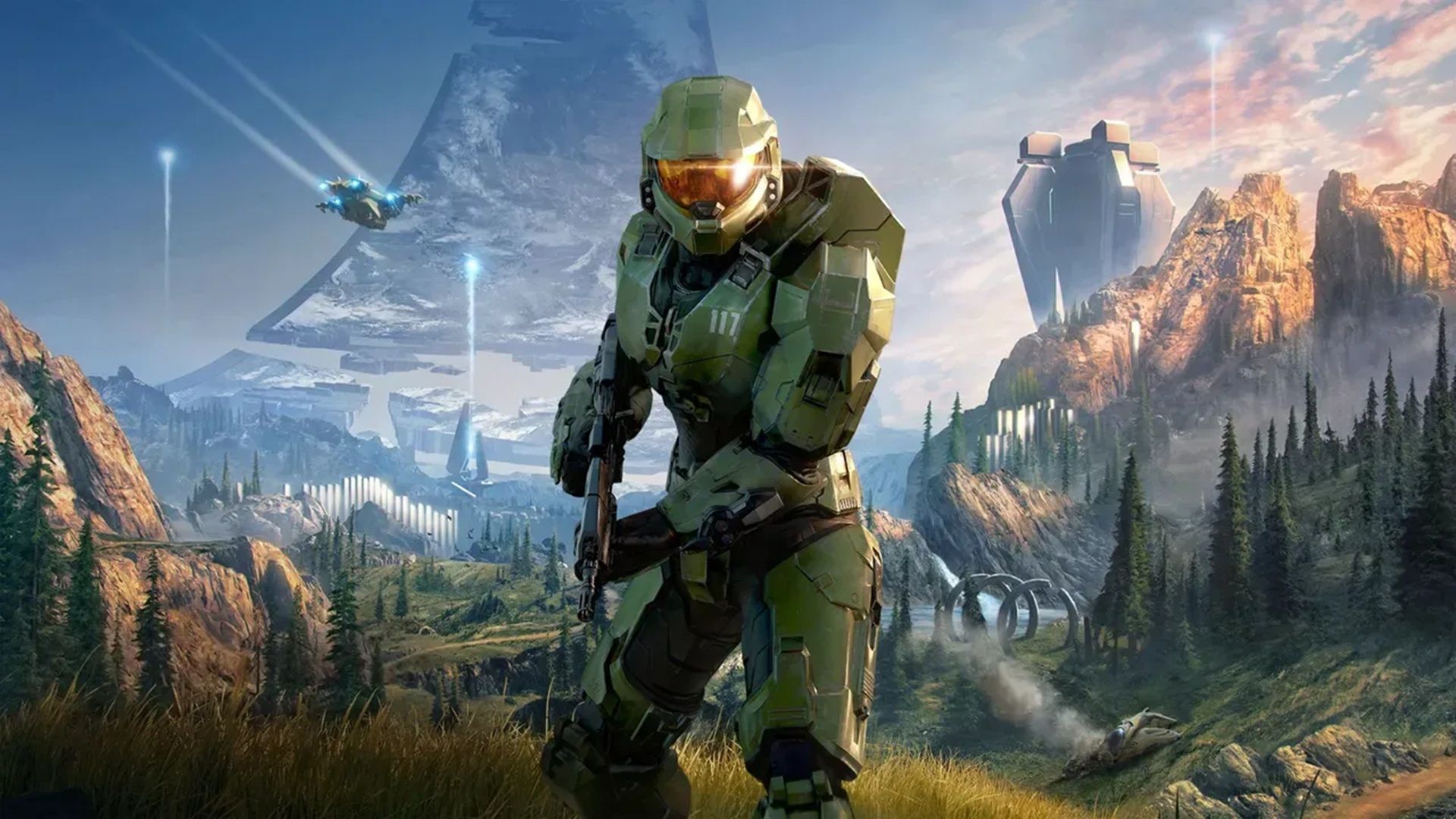 A promo shot for Halo Infinite
