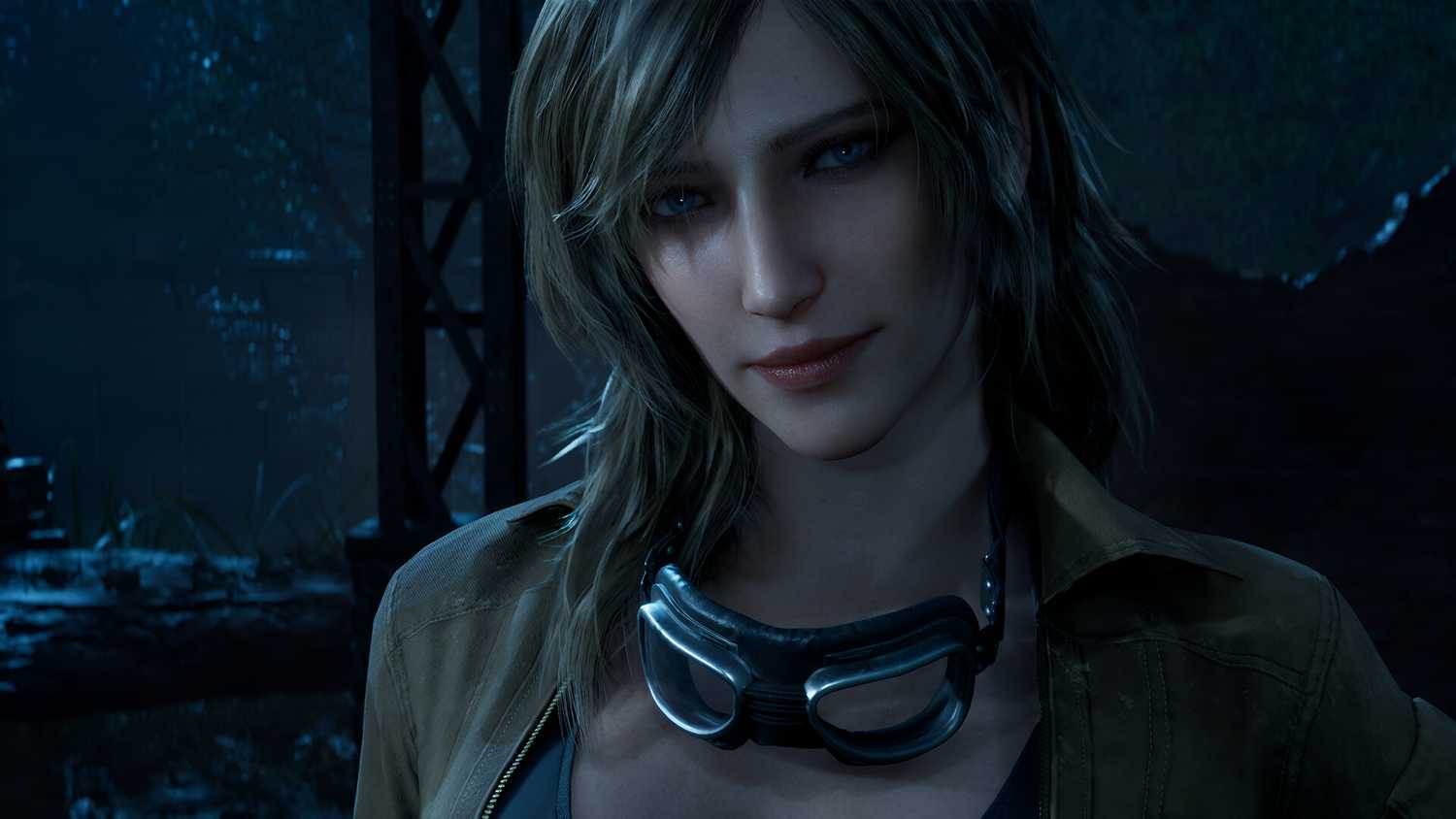 Eva with her biking goggles in Metal Gear Solid Delta: Snake Eater.