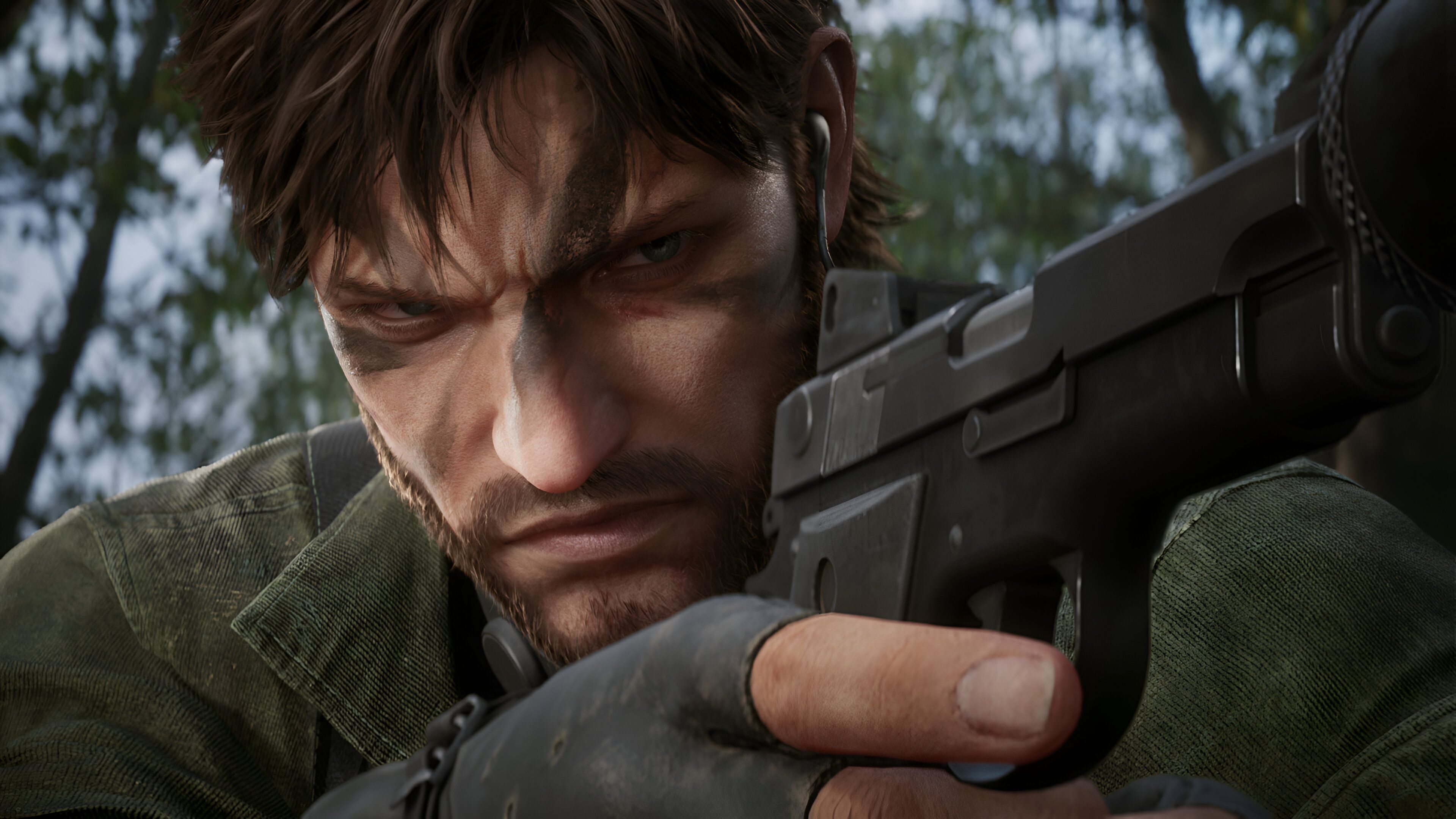 A shot of Naked Snake in Metal Gear Solid Delta: Snake Eater.