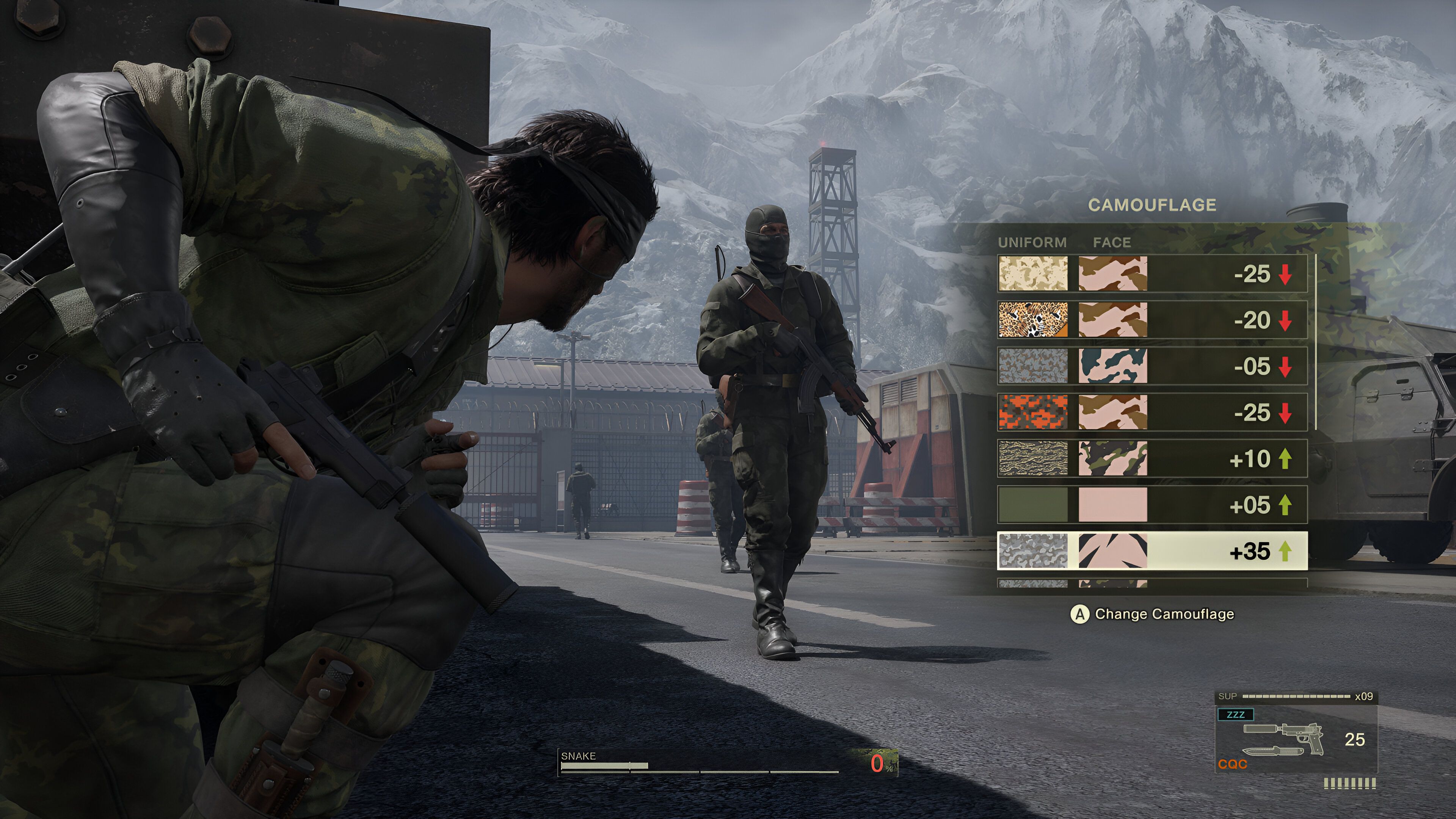 Naked Snake taking cover in Metal Gear Solid Delta: Snake Eater.