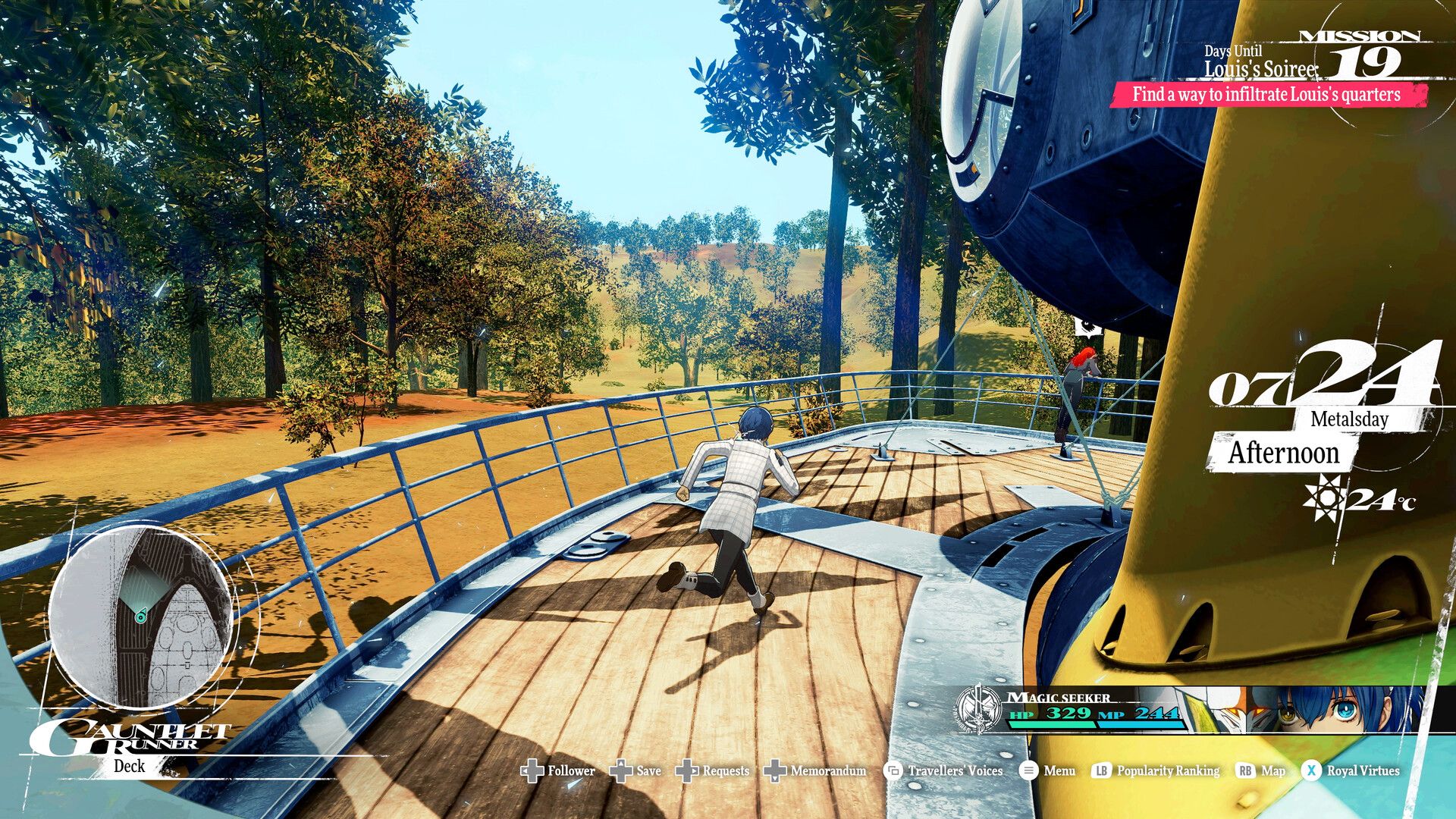 metaphor refantazio main character running around the deck of the ship
