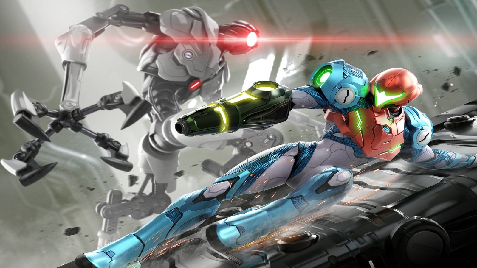 Promo artwork for Metroid Dread on Switch