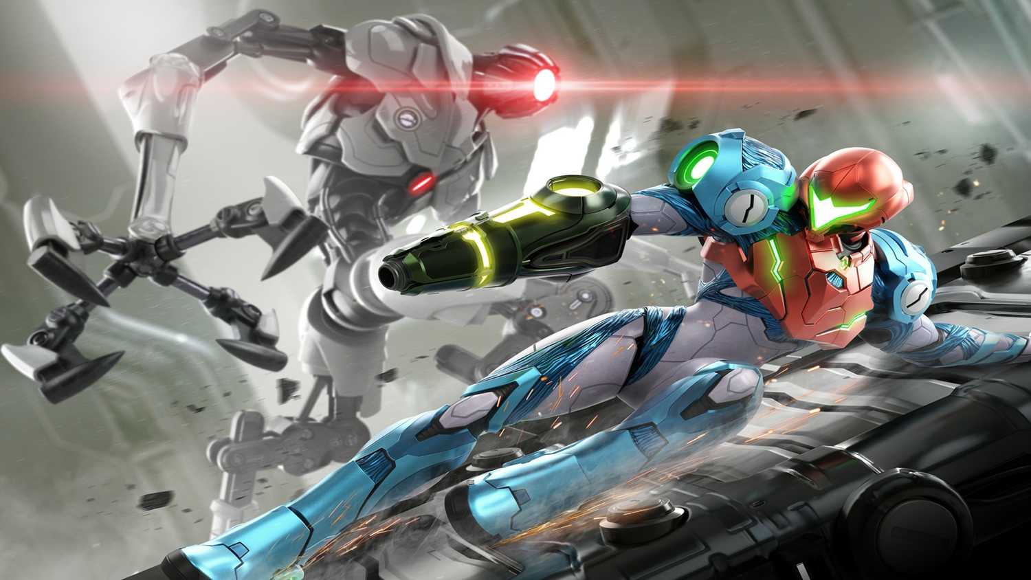 Promo artwork for Metroid Dread on Switch