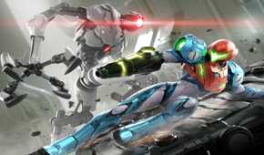 Promo artwork for Metroid Dread on Switch