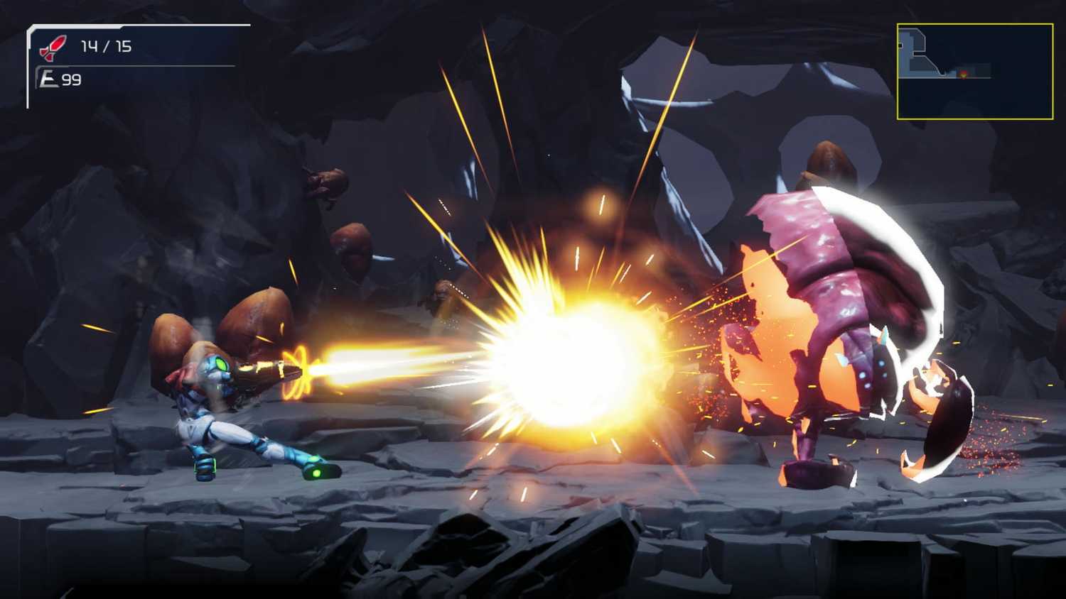 A screenshot of gameplay from Metroid Dread