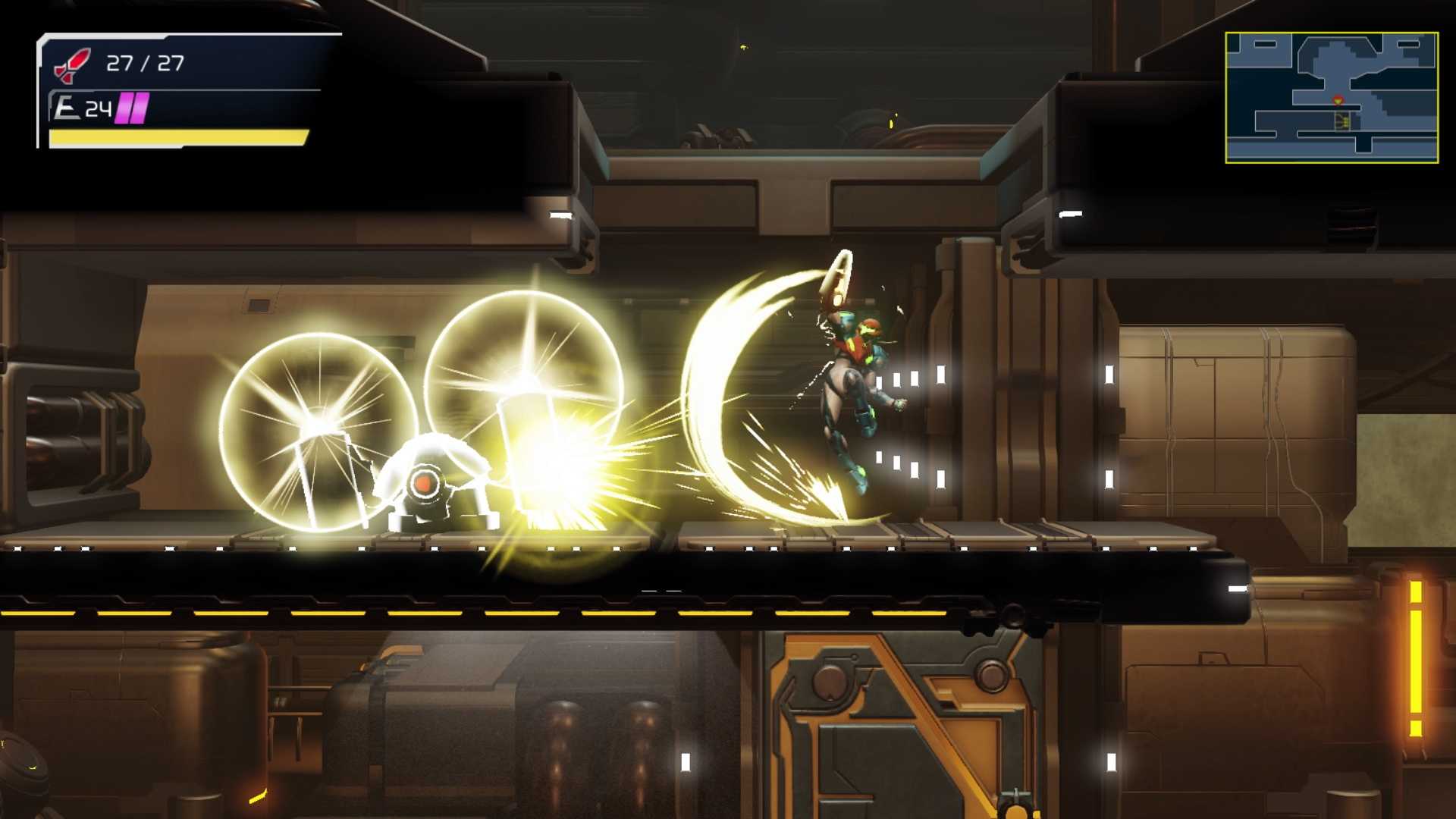 A screenshot of gameplay from Metroid Dread